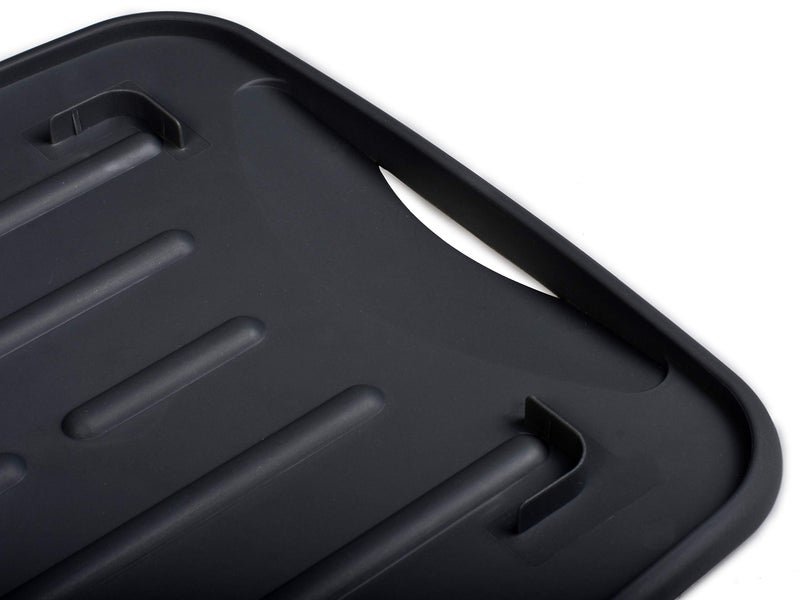 Masirs Pop-Up Collapsible Dish Drying Rack: Convenient Storage, Drains into Sink, Eight Large Plate Capacity, Sectional Cutlery and Utensil Compartment. Compact and Portable Design. - Image 5